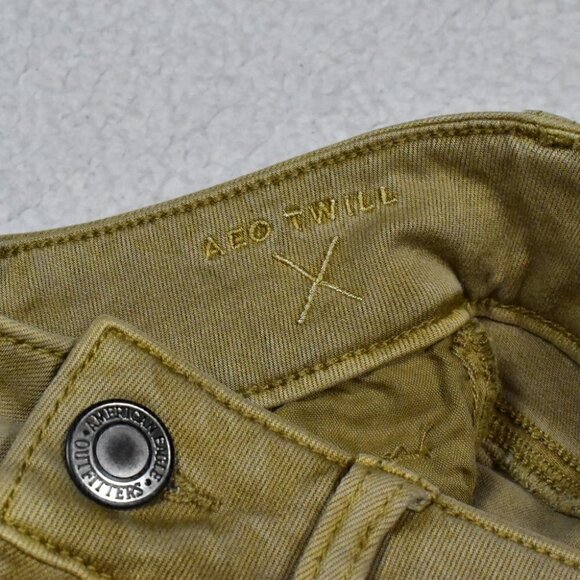American Eagle Outfitters Super Stretch Twill Midi Shorts Tan Size 0 - Picture 11 of 14